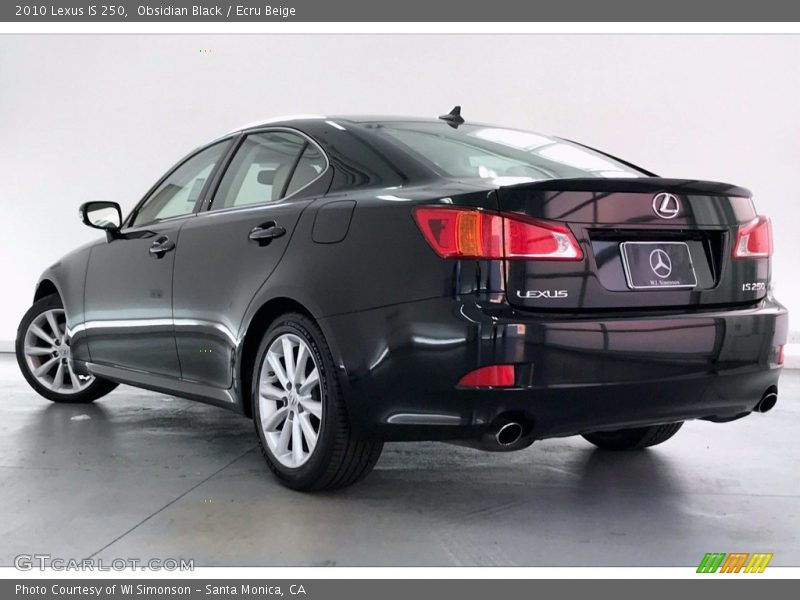 Obsidian Black / Ecru Beige 2010 Lexus IS 250