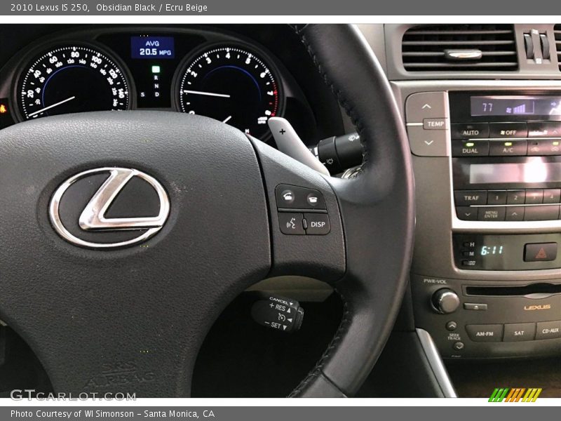 Obsidian Black / Ecru Beige 2010 Lexus IS 250