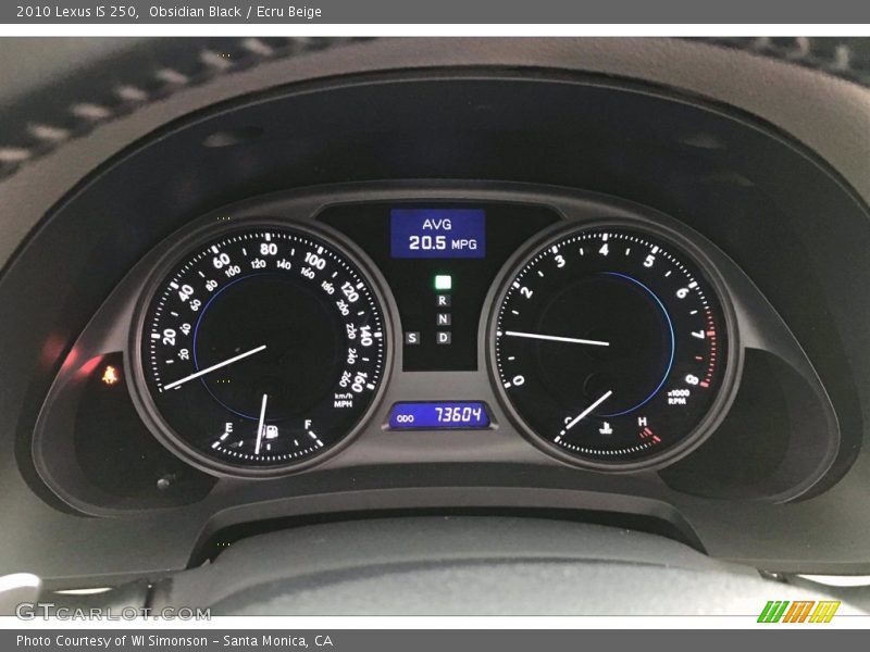 Obsidian Black / Ecru Beige 2010 Lexus IS 250