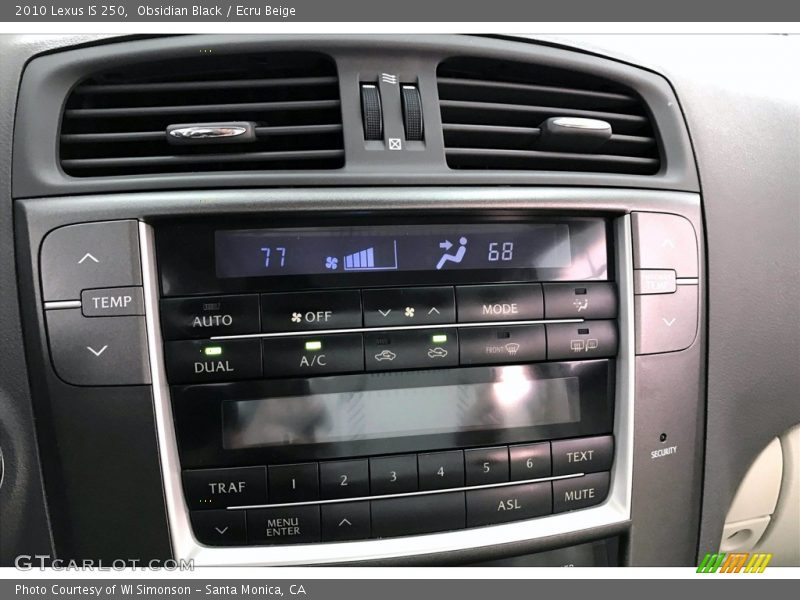 Obsidian Black / Ecru Beige 2010 Lexus IS 250