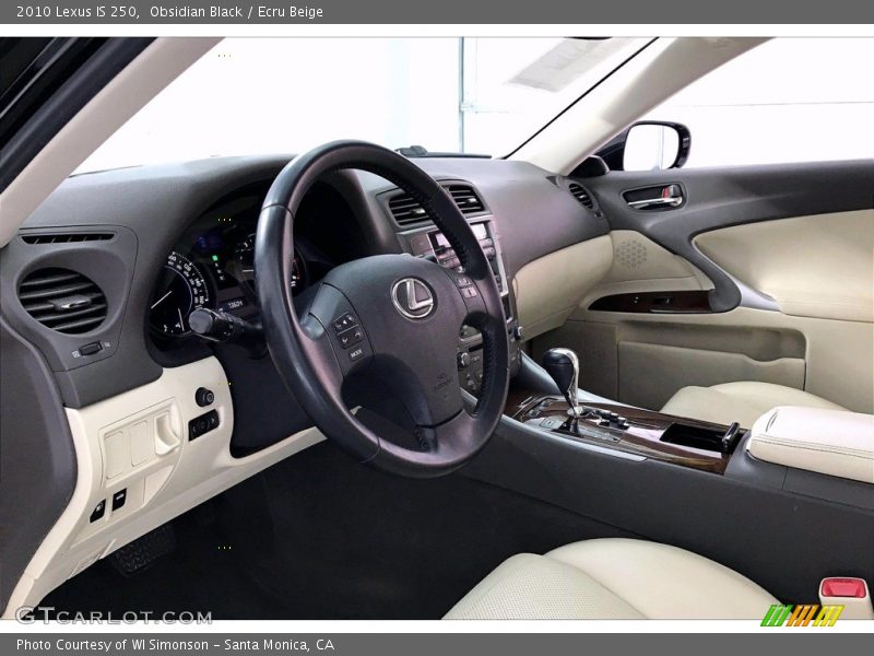 Obsidian Black / Ecru Beige 2010 Lexus IS 250