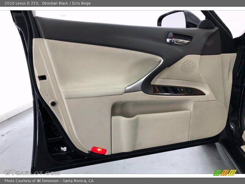 Obsidian Black / Ecru Beige 2010 Lexus IS 250