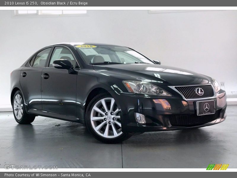 Obsidian Black / Ecru Beige 2010 Lexus IS 250