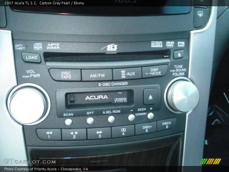 Carbon Gray Pearl / Ebony 2007 Acura TL 3.2