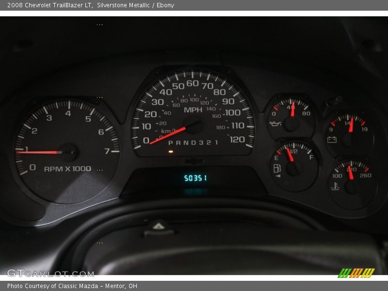 Silverstone Metallic / Ebony 2008 Chevrolet TrailBlazer LT