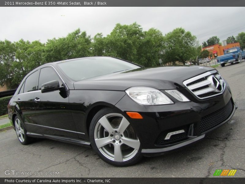 Black / Black 2011 Mercedes-Benz E 350 4Matic Sedan