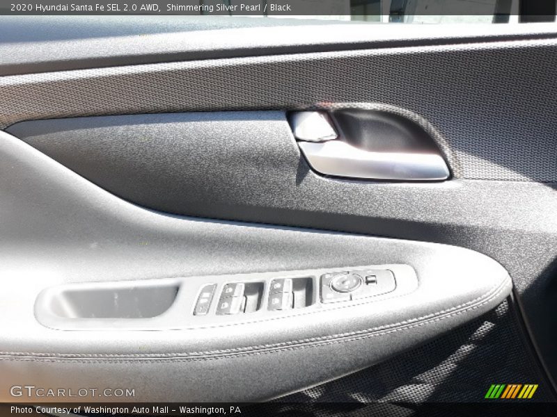 Shimmering Silver Pearl / Black 2020 Hyundai Santa Fe SEL 2.0 AWD