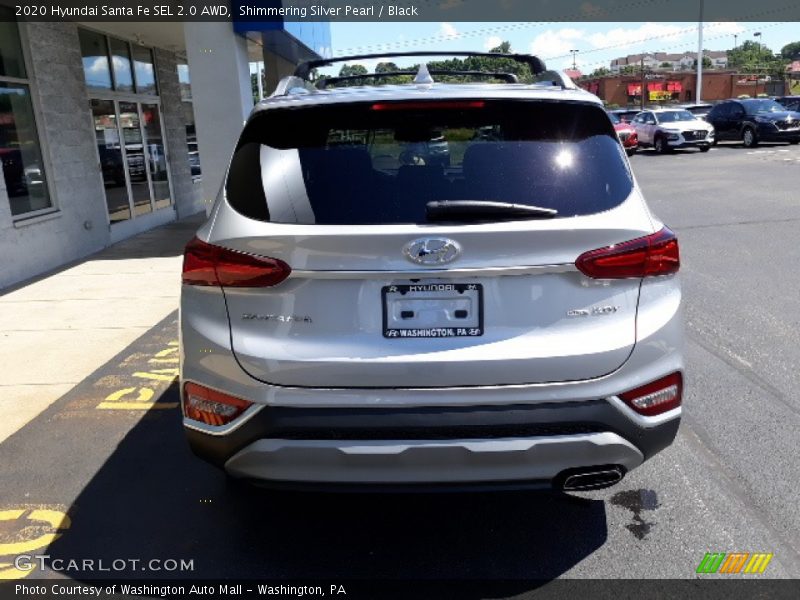 Shimmering Silver Pearl / Black 2020 Hyundai Santa Fe SEL 2.0 AWD