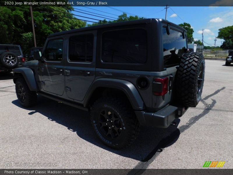 Sting-Gray / Black 2020 Jeep Wrangler Unlimited Willys 4x4