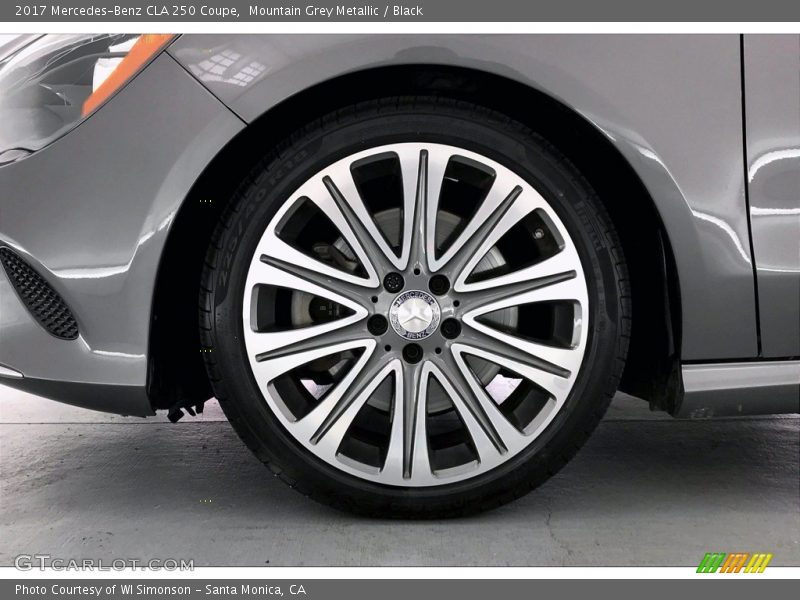 Mountain Grey Metallic / Black 2017 Mercedes-Benz CLA 250 Coupe