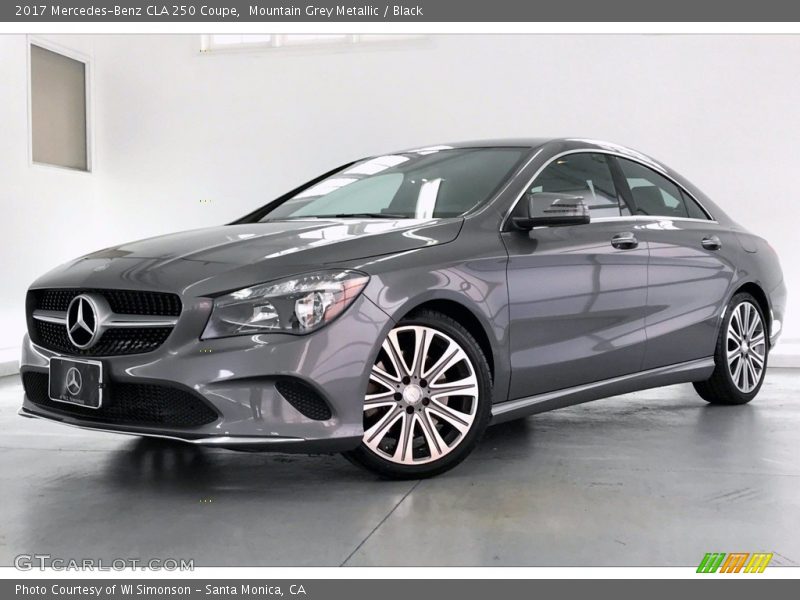 Mountain Grey Metallic / Black 2017 Mercedes-Benz CLA 250 Coupe