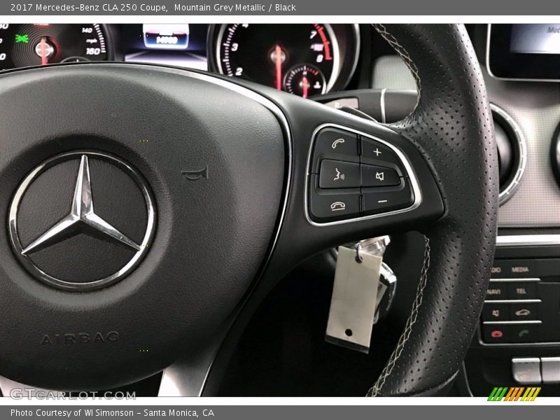 Mountain Grey Metallic / Black 2017 Mercedes-Benz CLA 250 Coupe