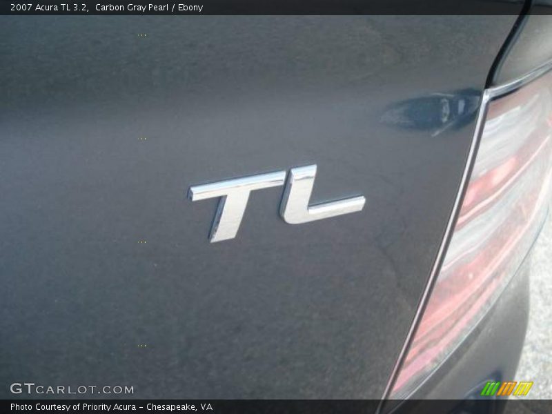 Carbon Gray Pearl / Ebony 2007 Acura TL 3.2