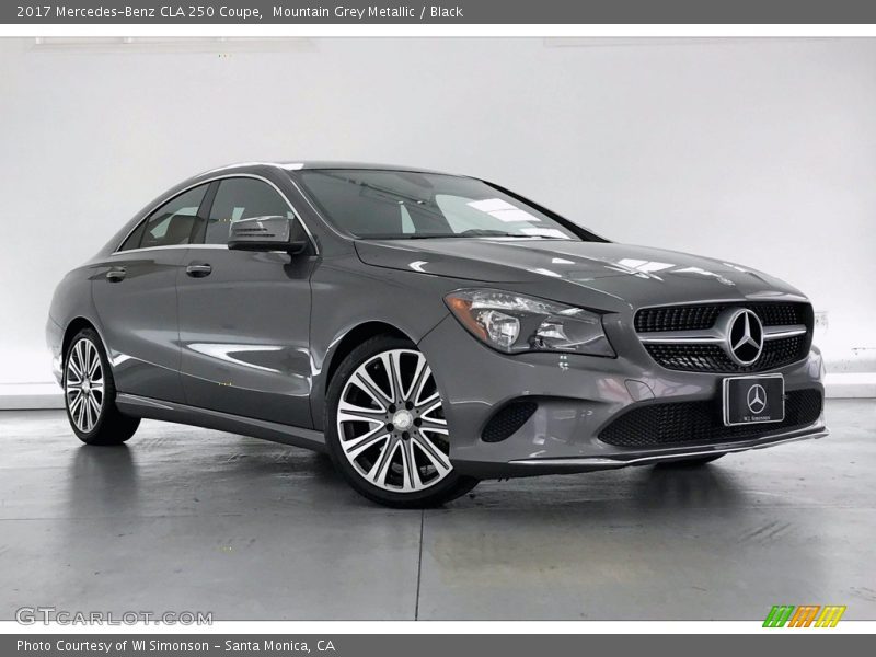 Mountain Grey Metallic / Black 2017 Mercedes-Benz CLA 250 Coupe