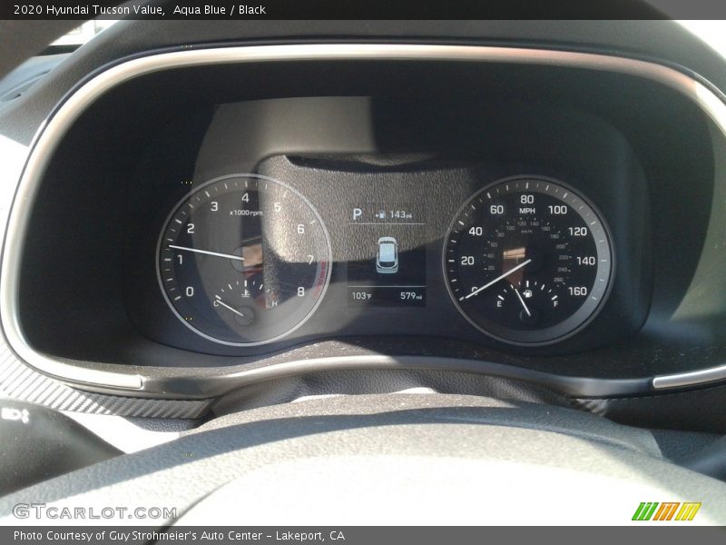 Aqua Blue / Black 2020 Hyundai Tucson Value