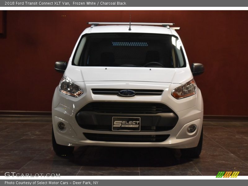 Frozen White / Charcoal Black 2018 Ford Transit Connect XLT Van