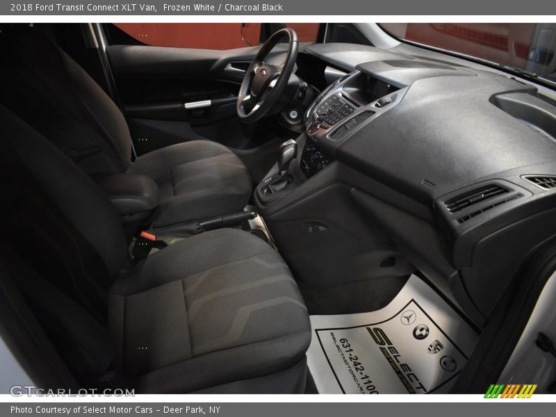 Frozen White / Charcoal Black 2018 Ford Transit Connect XLT Van