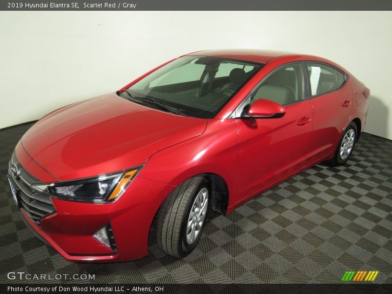 Scarlet Red / Gray 2019 Hyundai Elantra SE