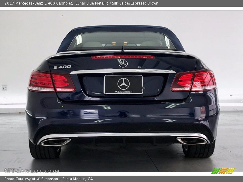 Lunar Blue Metallic / Silk Beige/Espresso Brown 2017 Mercedes-Benz E 400 Cabriolet