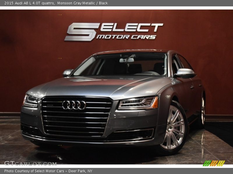 Monsoon Gray Metallic / Black 2015 Audi A8 L 4.0T quattro