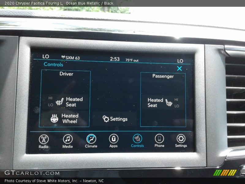 Ocean Blue Metallic / Black 2020 Chrysler Pacifica Touring L