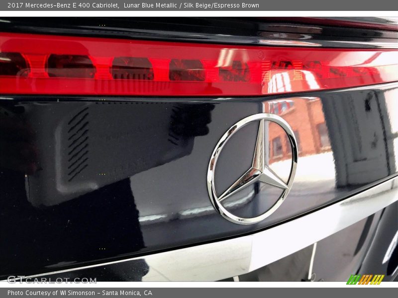 Lunar Blue Metallic / Silk Beige/Espresso Brown 2017 Mercedes-Benz E 400 Cabriolet