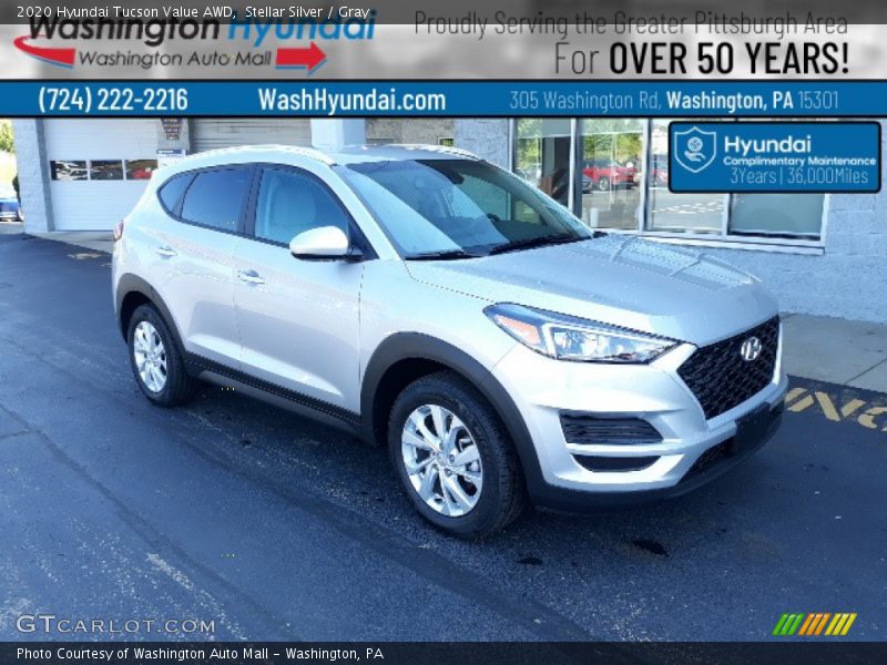 Stellar Silver / Gray 2020 Hyundai Tucson Value AWD