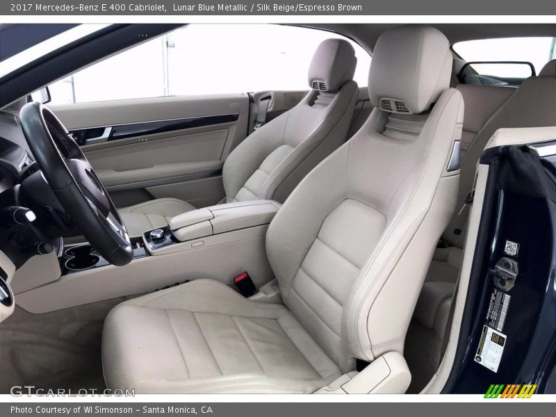 Lunar Blue Metallic / Silk Beige/Espresso Brown 2017 Mercedes-Benz E 400 Cabriolet
