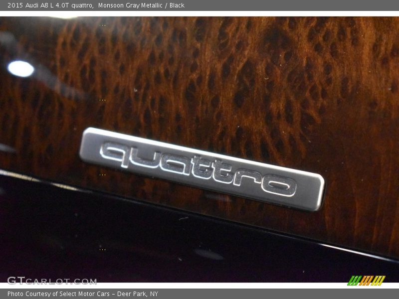 Monsoon Gray Metallic / Black 2015 Audi A8 L 4.0T quattro