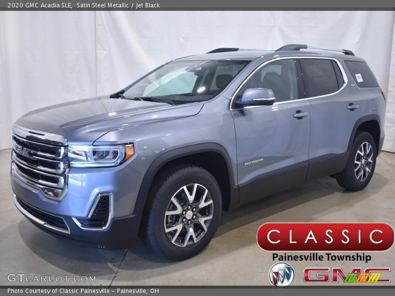 Satin Steel Metallic / Jet Black 2020 GMC Acadia SLE