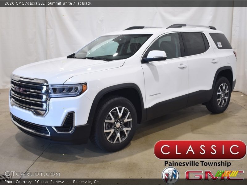 Summit White / Jet Black 2020 GMC Acadia SLE