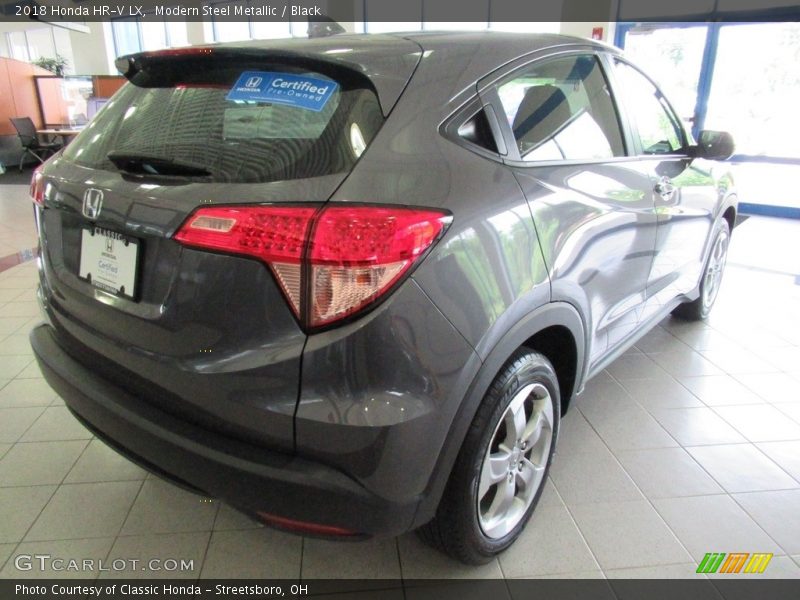 Modern Steel Metallic / Black 2018 Honda HR-V LX