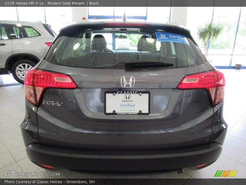 Modern Steel Metallic / Black 2018 Honda HR-V LX