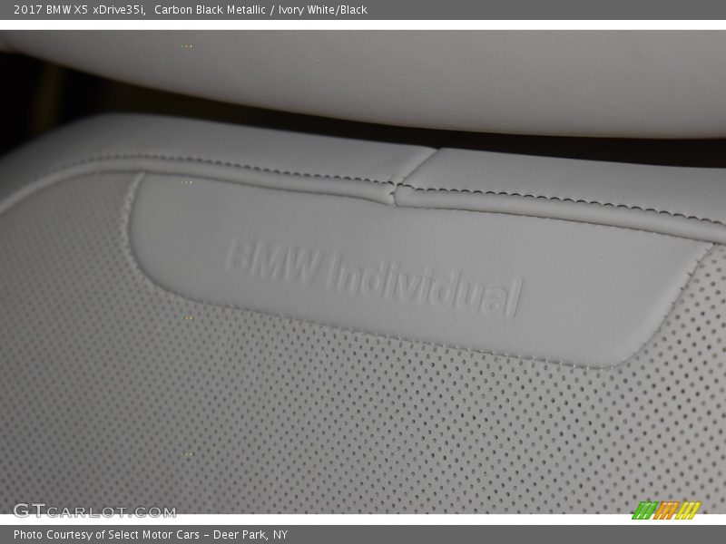 Carbon Black Metallic / Ivory White/Black 2017 BMW X5 xDrive35i