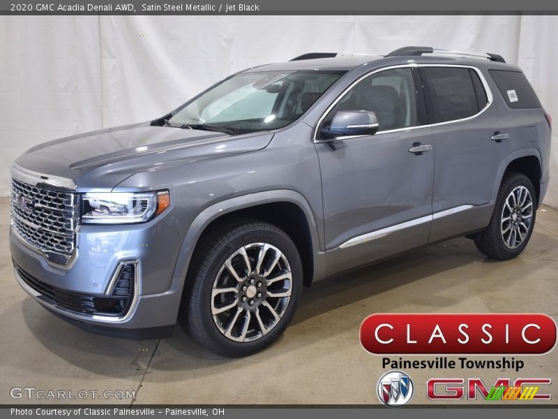 Satin Steel Metallic / Jet Black 2020 GMC Acadia Denali AWD