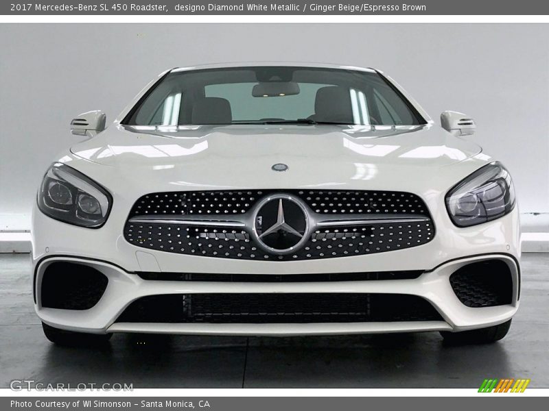 designo Diamond White Metallic / Ginger Beige/Espresso Brown 2017 Mercedes-Benz SL 450 Roadster