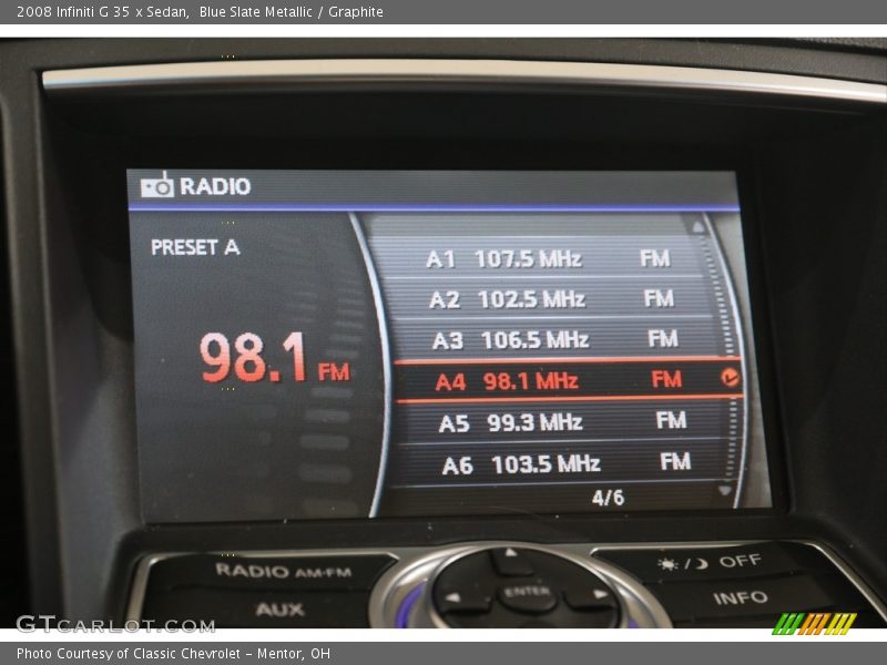 Blue Slate Metallic / Graphite 2008 Infiniti G 35 x Sedan