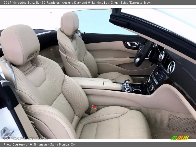 designo Diamond White Metallic / Ginger Beige/Espresso Brown 2017 Mercedes-Benz SL 450 Roadster