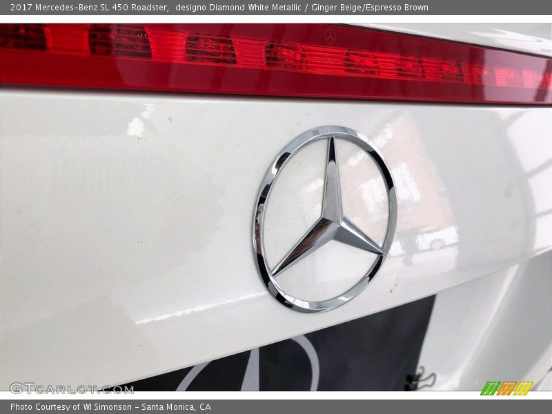 designo Diamond White Metallic / Ginger Beige/Espresso Brown 2017 Mercedes-Benz SL 450 Roadster
