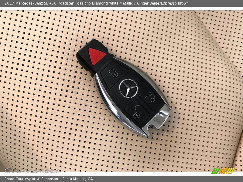 designo Diamond White Metallic / Ginger Beige/Espresso Brown 2017 Mercedes-Benz SL 450 Roadster