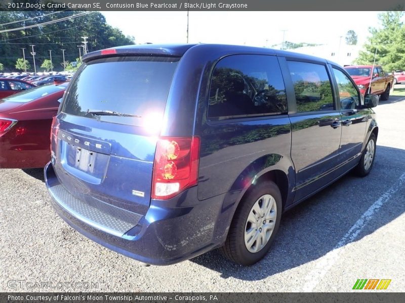Contusion Blue Pearlcoat / Black/Light Graystone 2017 Dodge Grand Caravan SE