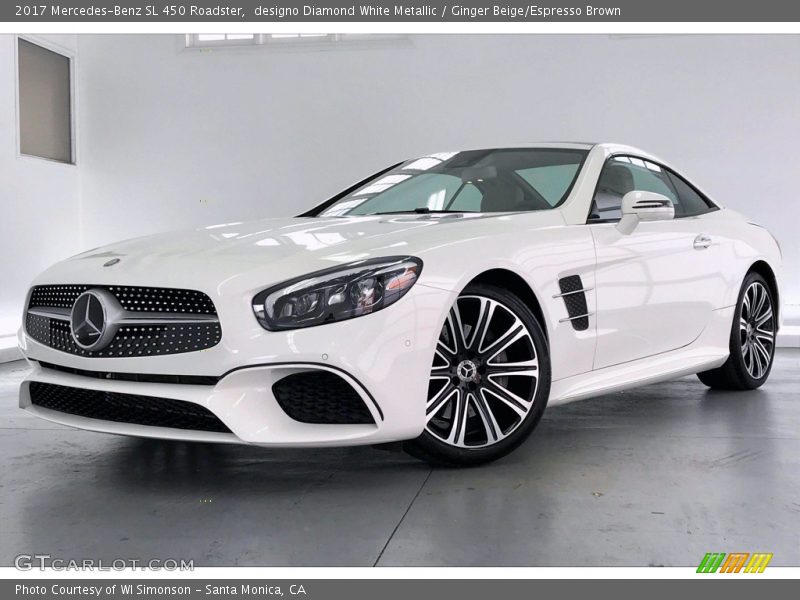 designo Diamond White Metallic / Ginger Beige/Espresso Brown 2017 Mercedes-Benz SL 450 Roadster