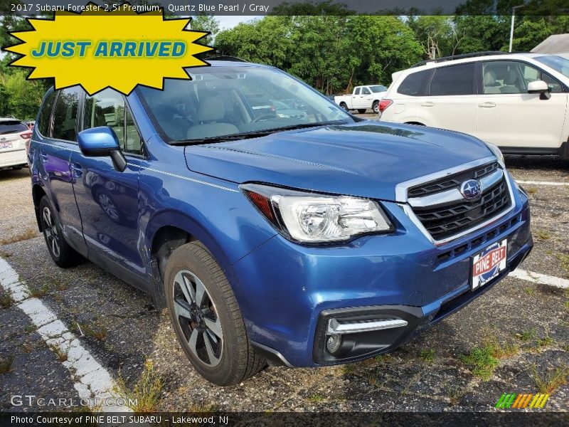 Quartz Blue Pearl / Gray 2017 Subaru Forester 2.5i Premium