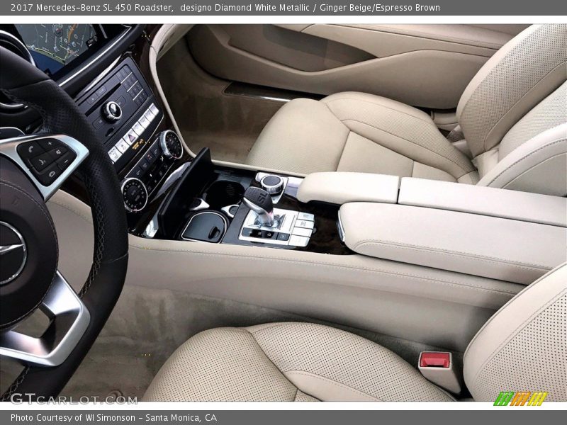 designo Diamond White Metallic / Ginger Beige/Espresso Brown 2017 Mercedes-Benz SL 450 Roadster