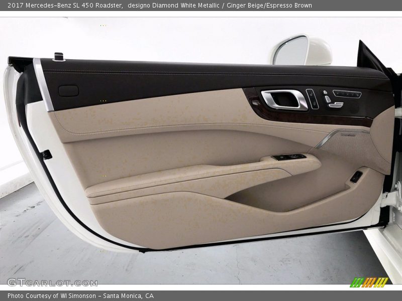 designo Diamond White Metallic / Ginger Beige/Espresso Brown 2017 Mercedes-Benz SL 450 Roadster