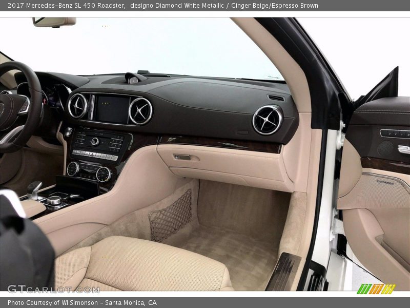 designo Diamond White Metallic / Ginger Beige/Espresso Brown 2017 Mercedes-Benz SL 450 Roadster