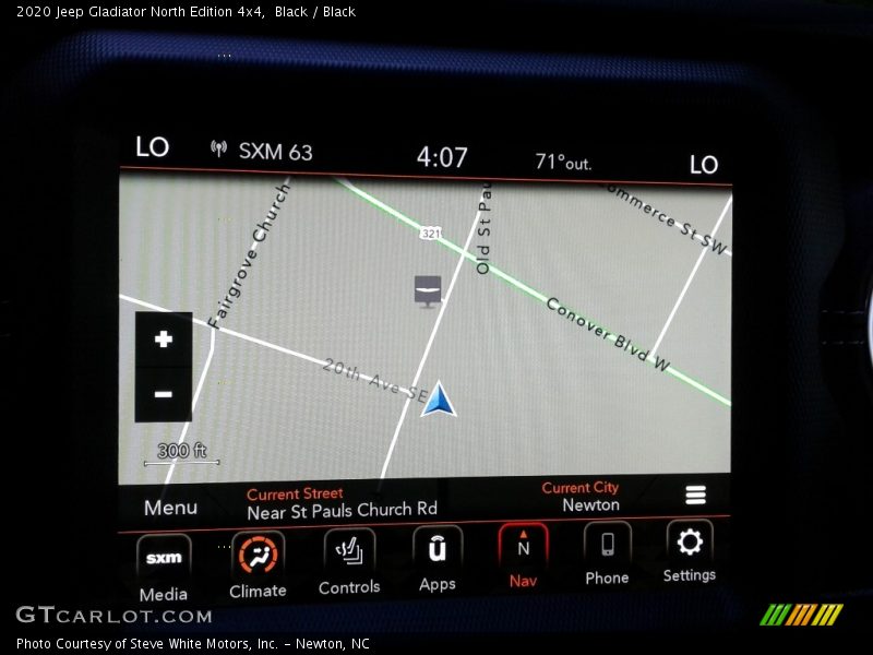Navigation of 2020 Gladiator North Edition 4x4
