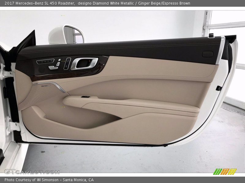 designo Diamond White Metallic / Ginger Beige/Espresso Brown 2017 Mercedes-Benz SL 450 Roadster
