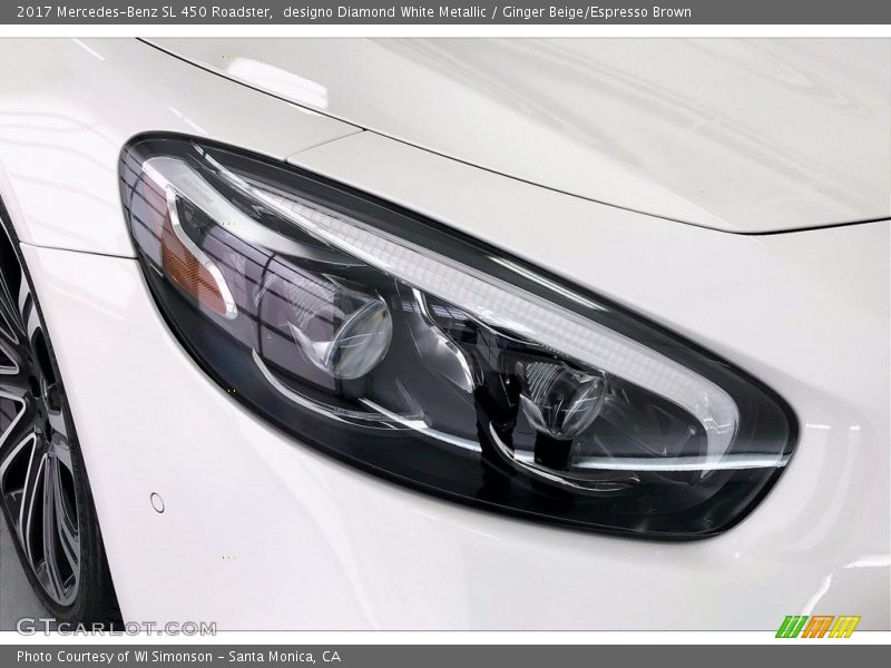 designo Diamond White Metallic / Ginger Beige/Espresso Brown 2017 Mercedes-Benz SL 450 Roadster