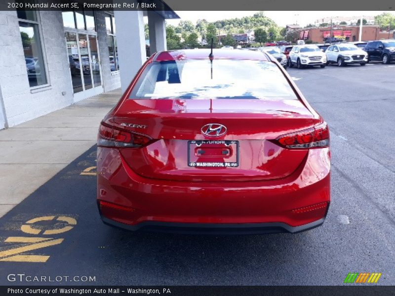Pomegranate Red / Black 2020 Hyundai Accent SE